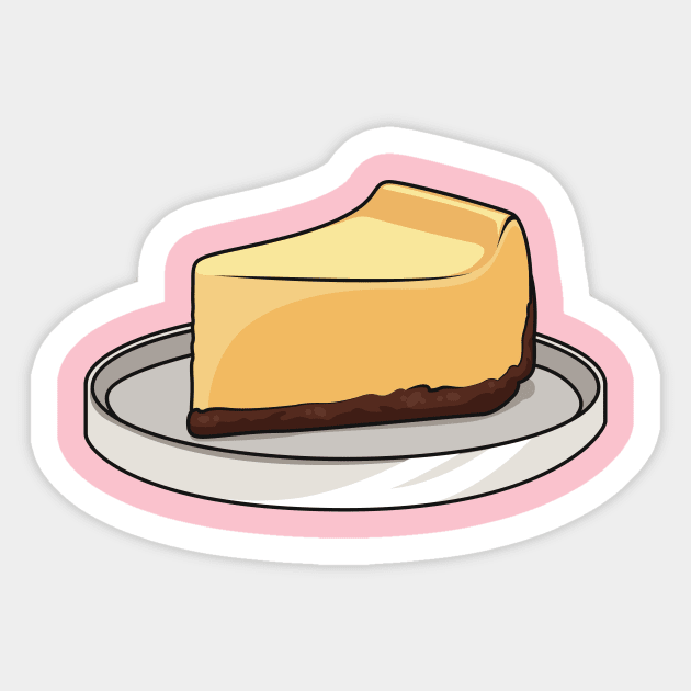 Cheesecake cartoon illustration Sticker by Miss Cartoon